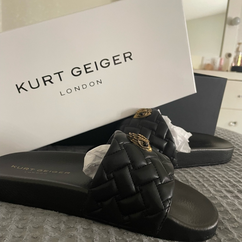Black Kurt Geiger Slides